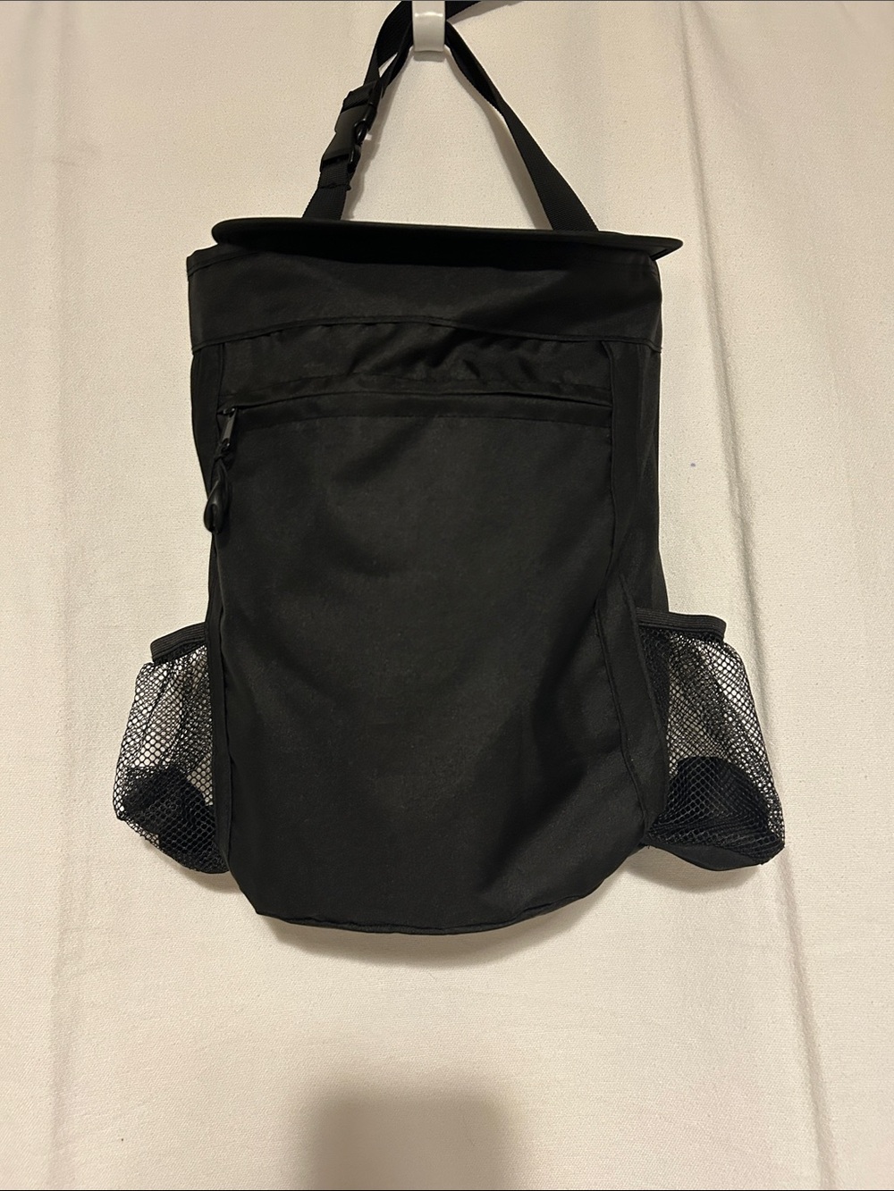 Black Men’s Roll-Top Backpack - Sleek Everyday Carry